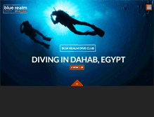 Tablet Screenshot of bluerealmdiving.com